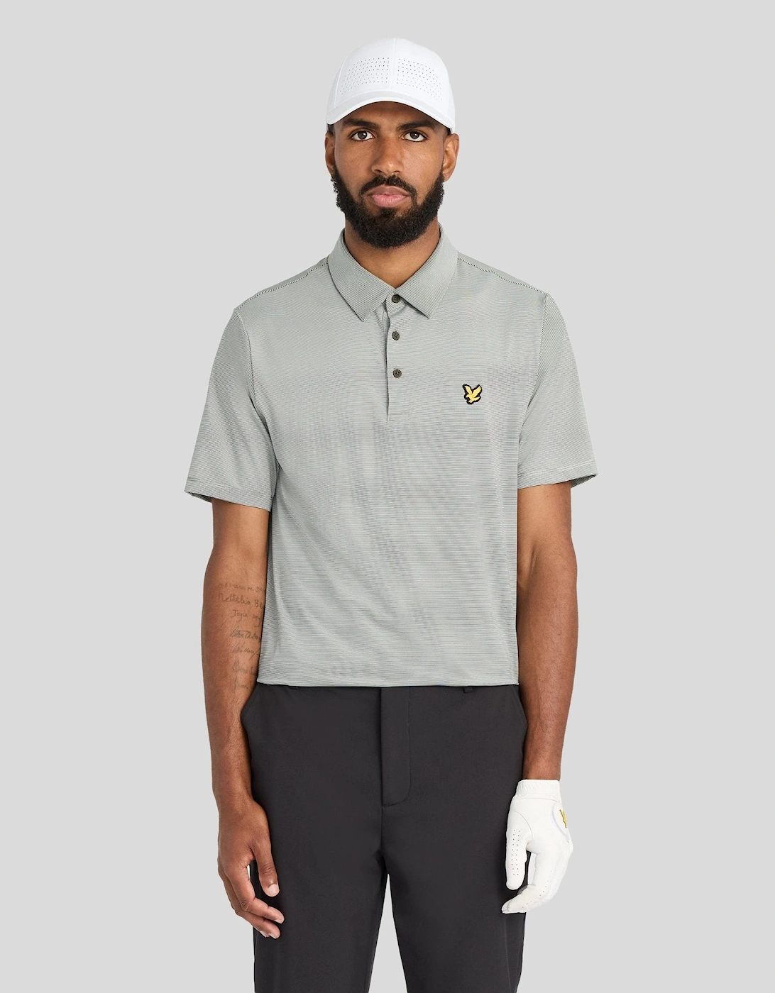Microstripe Technical Polo Shirt