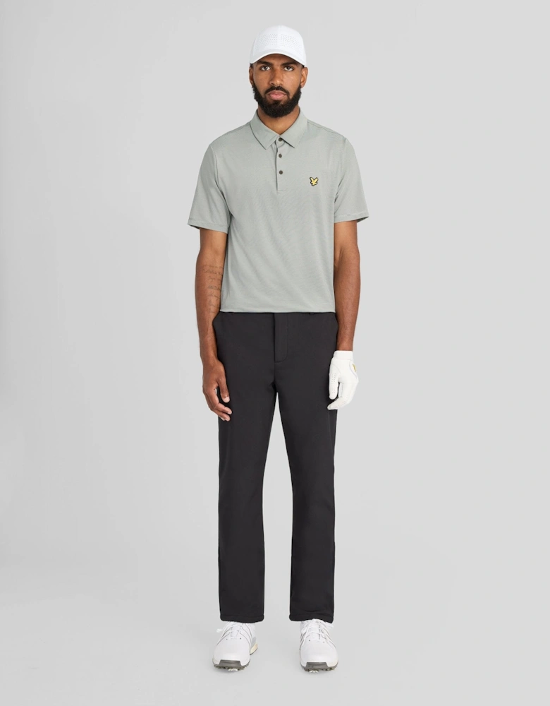 Microstripe Technical Polo Shirt
