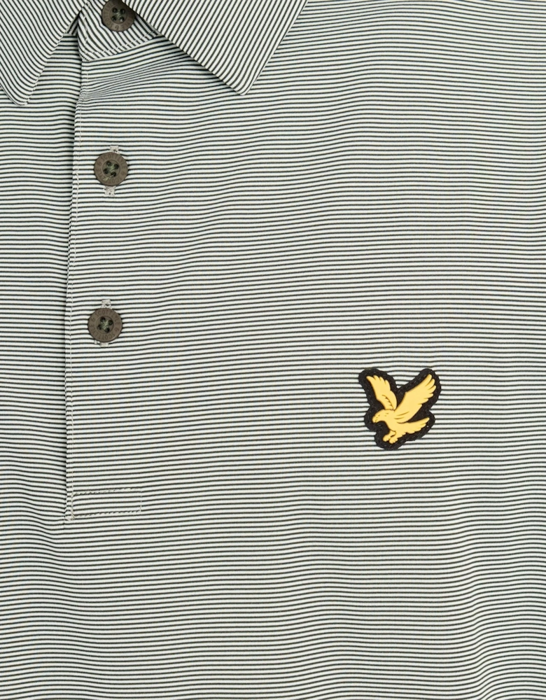 Microstripe Technical Polo Shirt