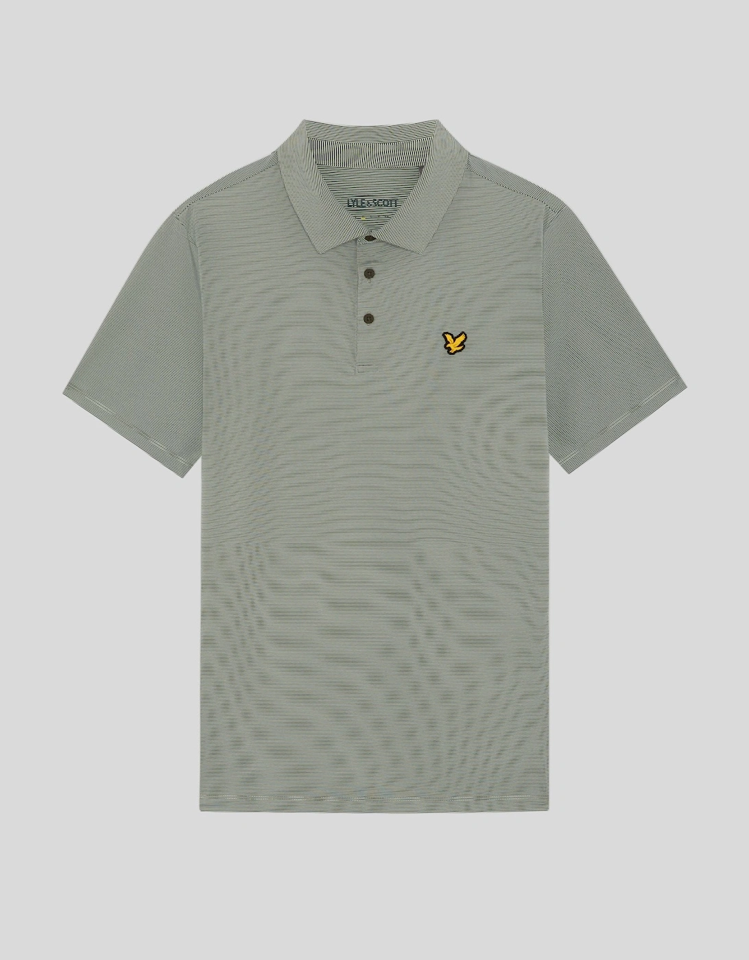 Microstripe Technical Polo Shirt