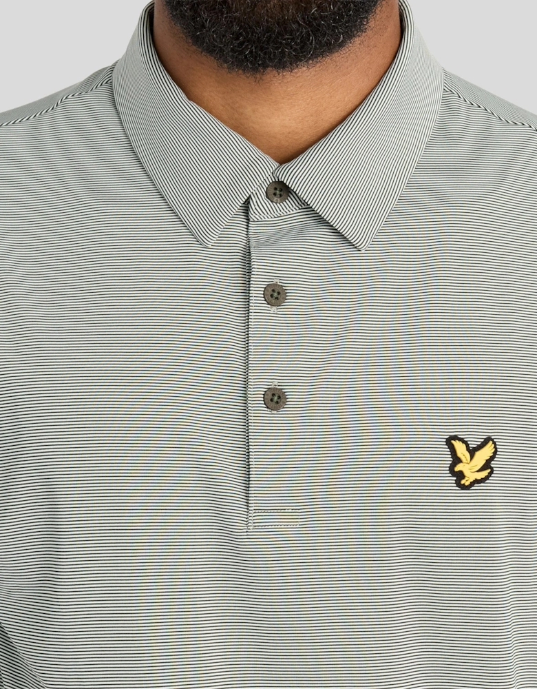 Microstripe Technical Polo Shirt