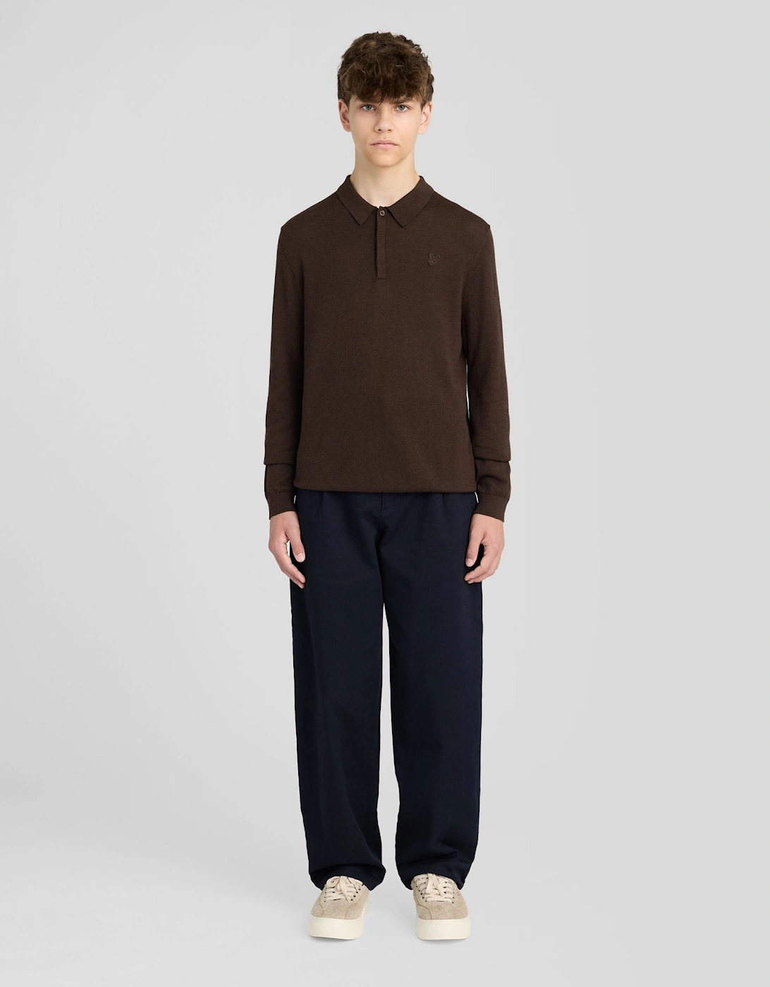 Long Sleeve Cotton Polo Shirt