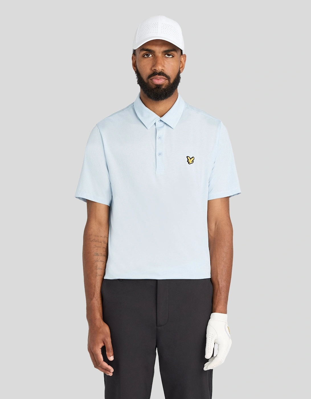Microstripe Technical Polo Shirt