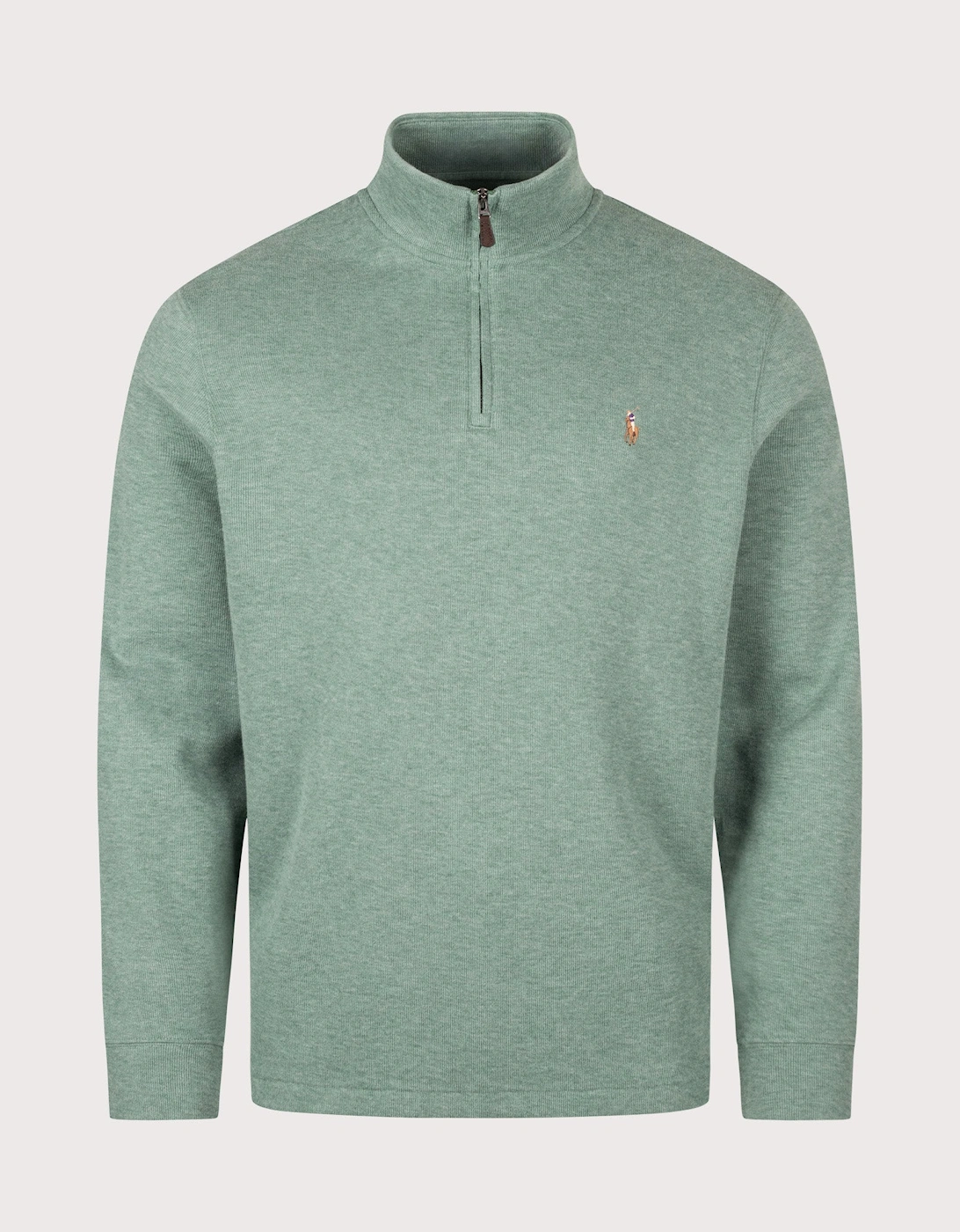 Loose Fit Estate-Rib Quarter Zip Knit Jumper, 4 of 3