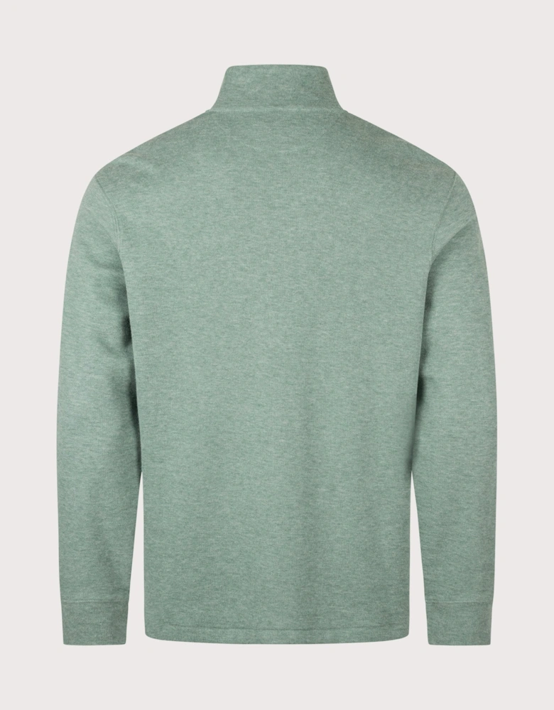 Loose Fit Estate-Rib Quarter Zip Knit Jumper