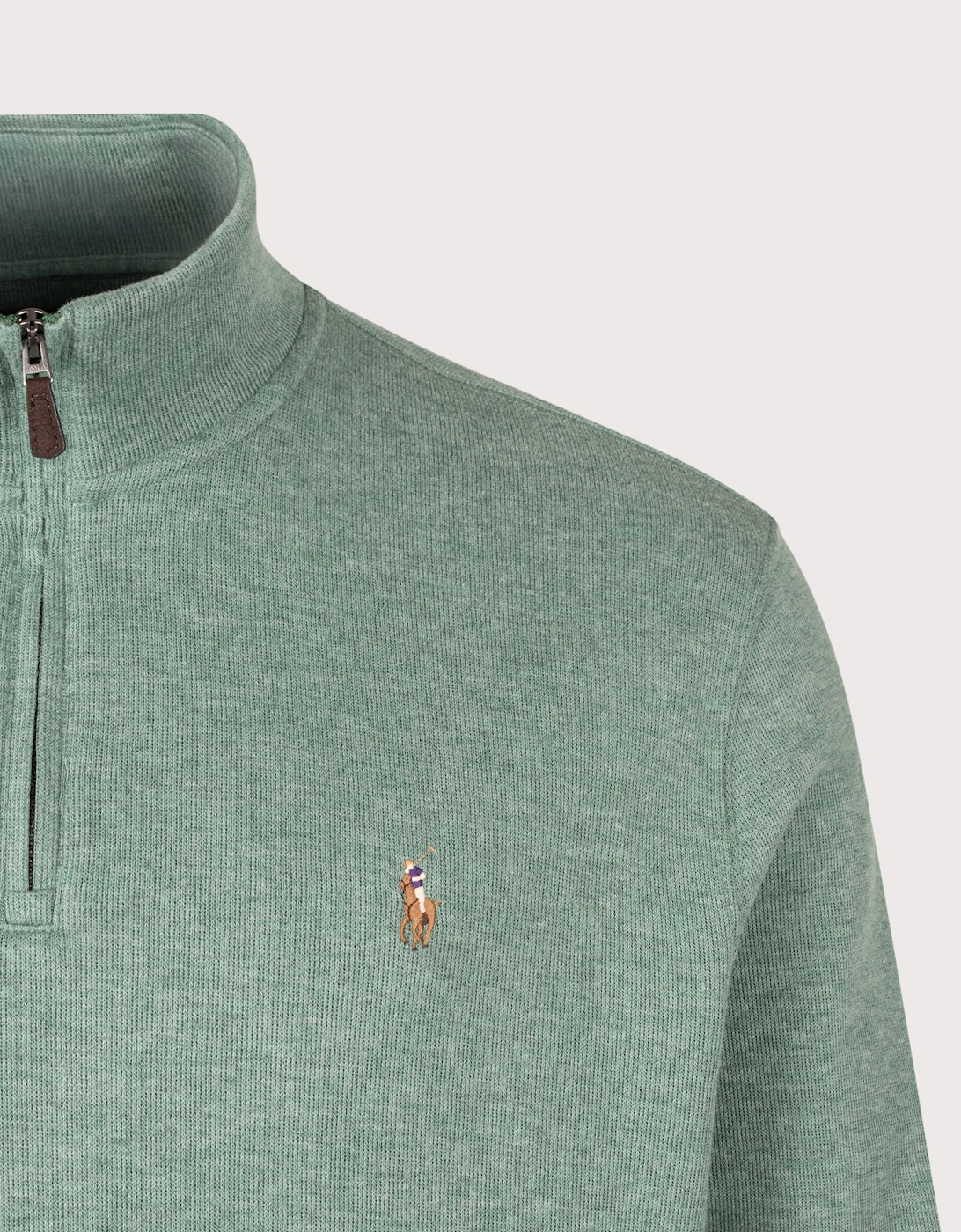 Loose Fit Estate-Rib Quarter Zip Knit Jumper
