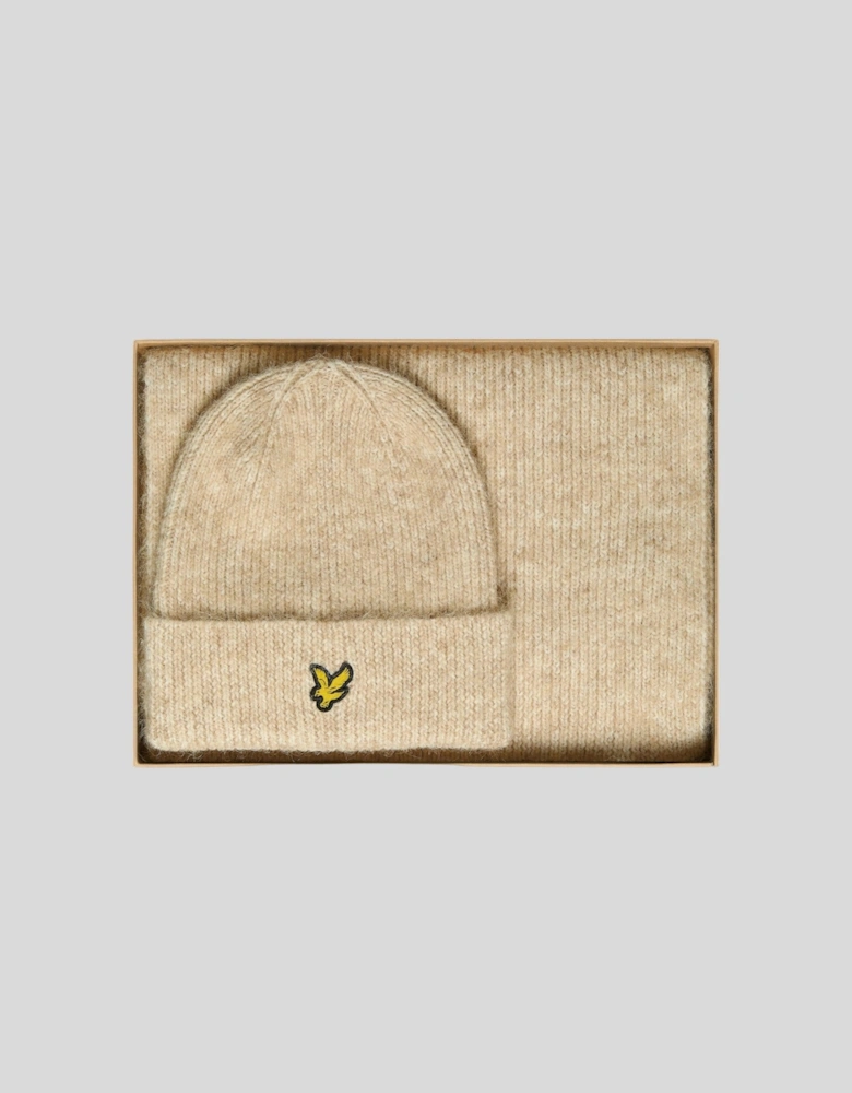 Brushed Scarf and Beanie Set