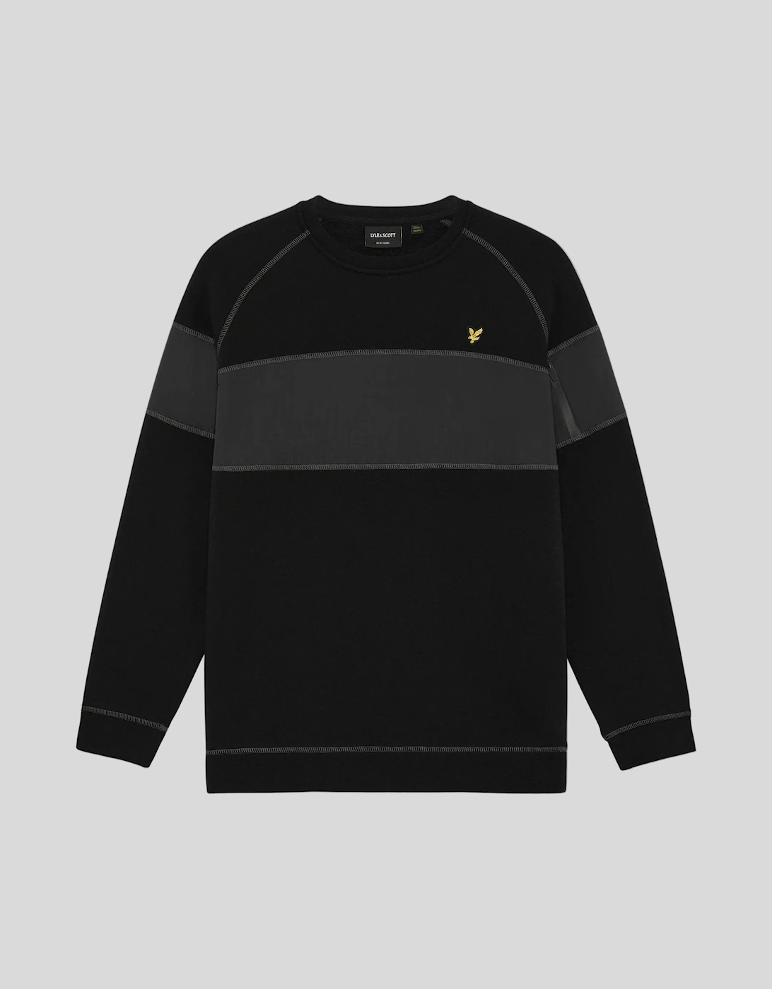 Contrast Panel Crew Neck Sweatshirt