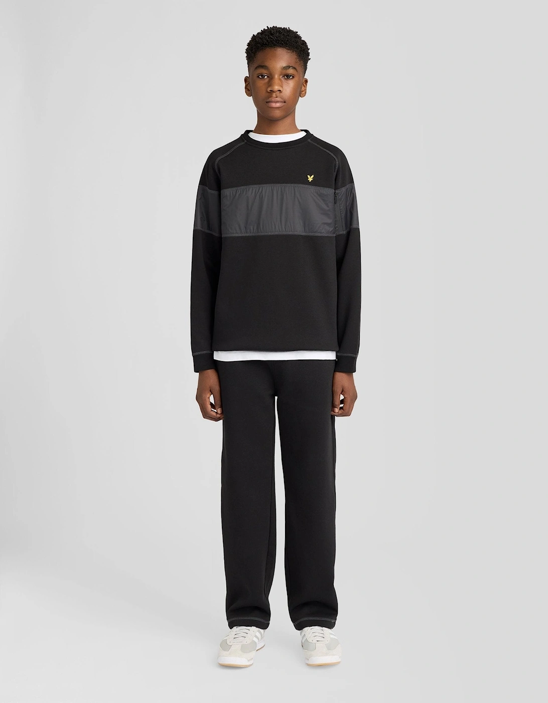 Contrast Panel Crew Neck Sweatshirt