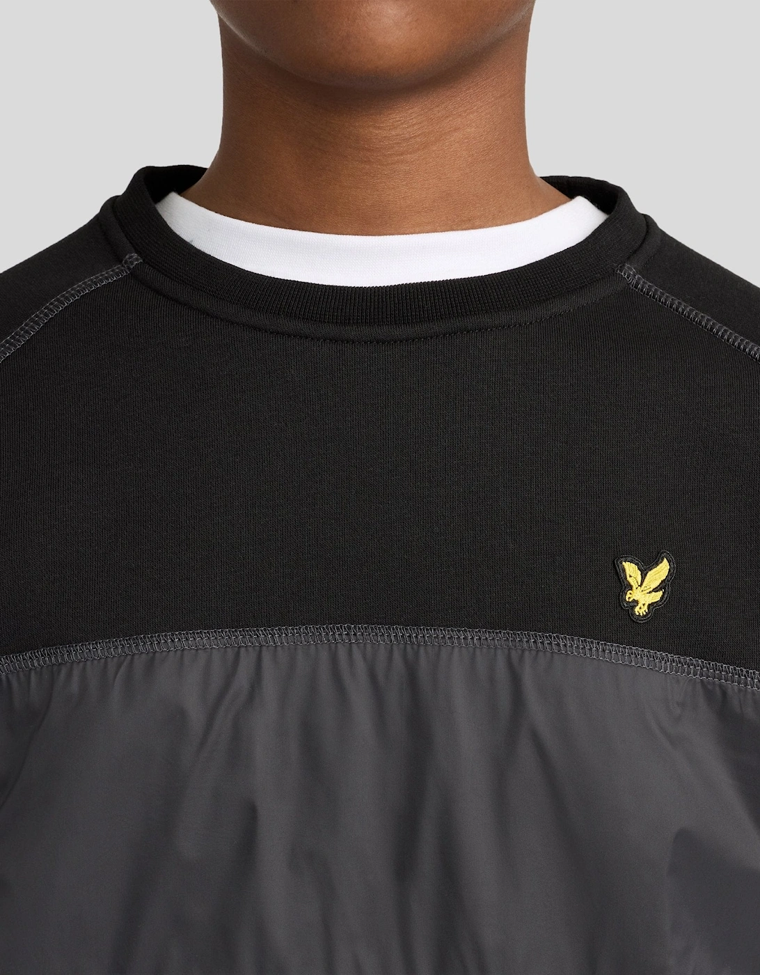 Contrast Panel Crew Neck Sweatshirt