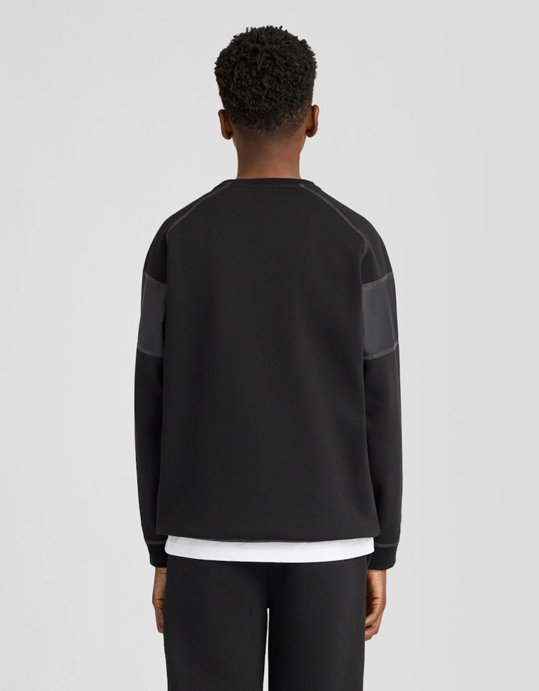 Contrast Panel Crew Neck Sweatshirt