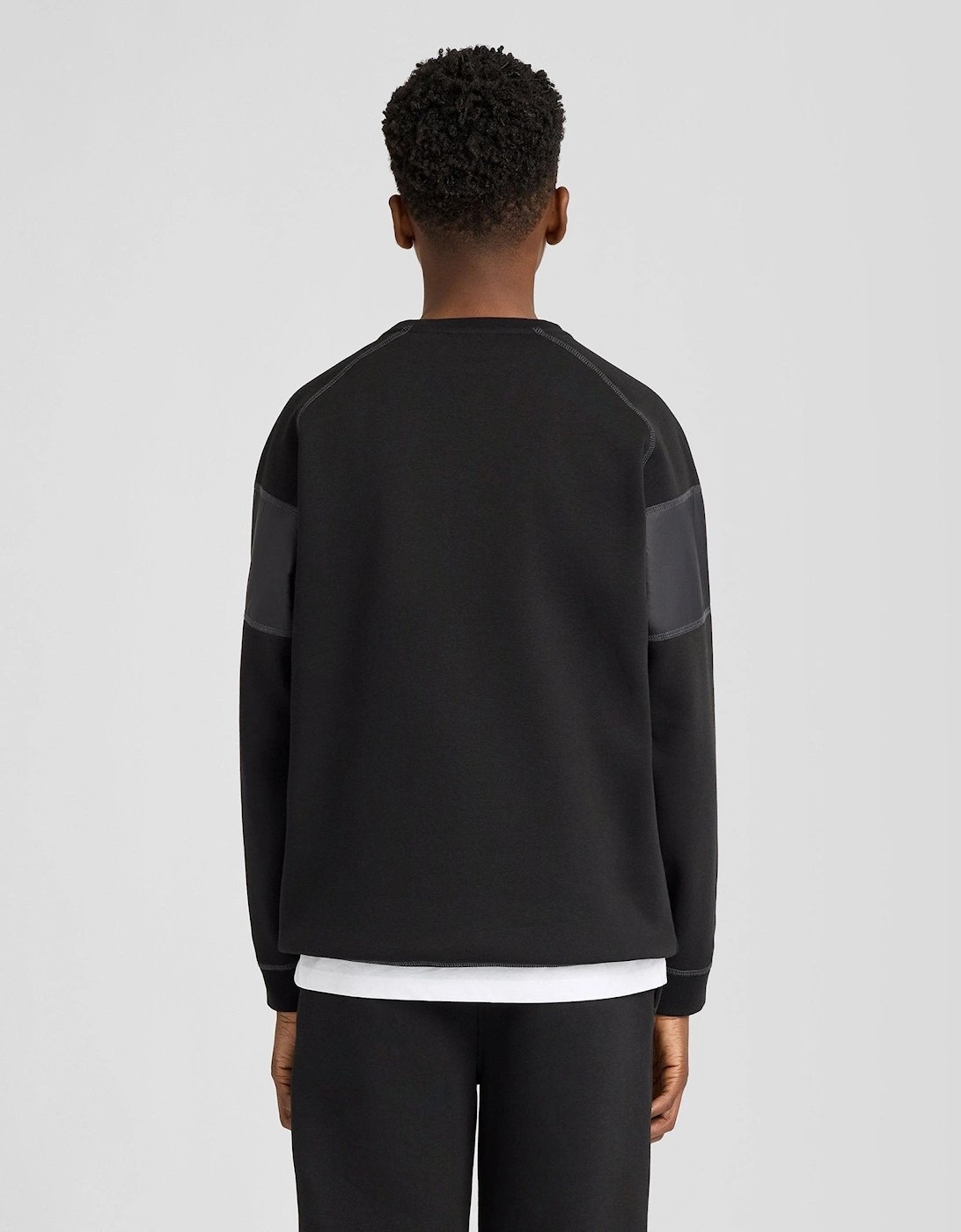 Contrast Panel Crew Neck Sweatshirt