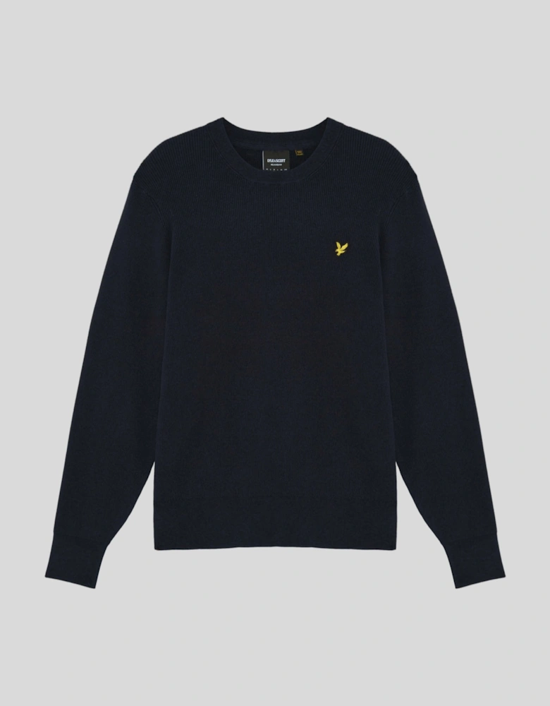 Relaxed Ribbed Crew Neck Jumper