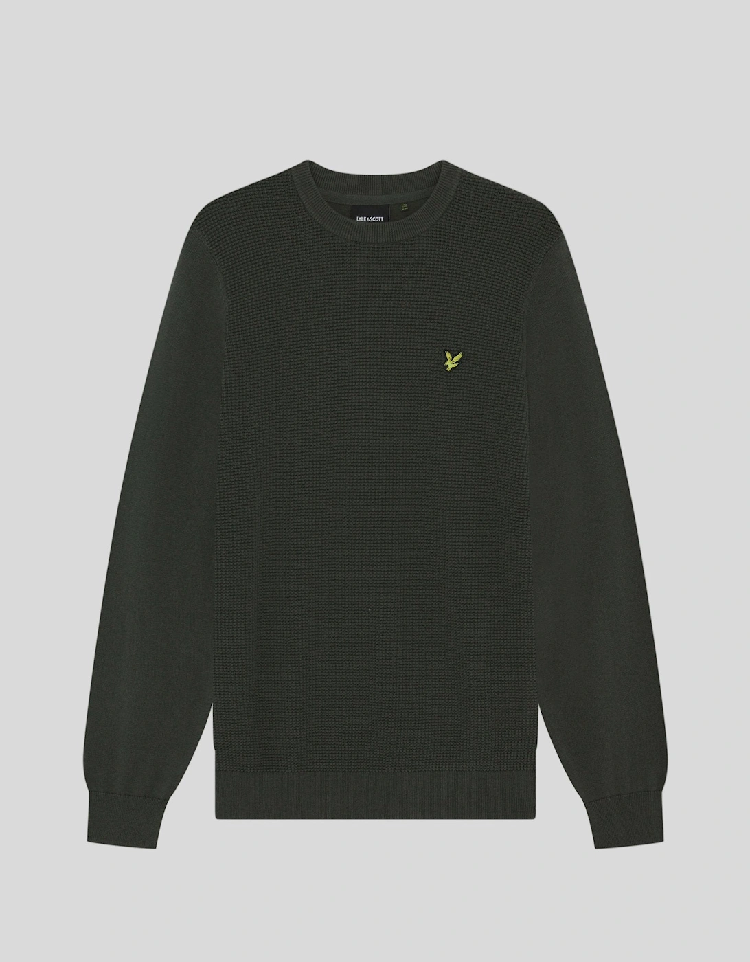 Waffle Crew Neck Jumper, 2 of 1