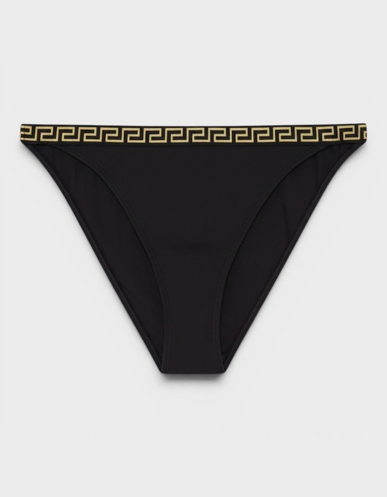 Greca Border Bikini Bottoms Black