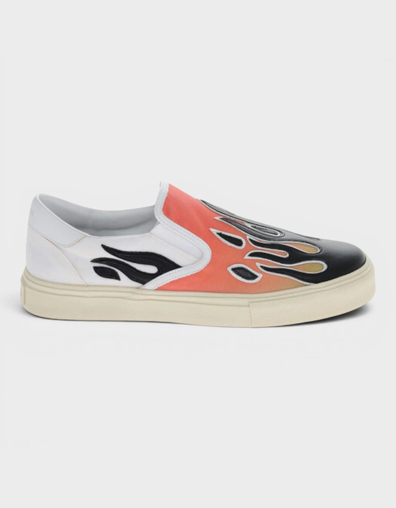 Flame Canvas Slip-on Sneakers