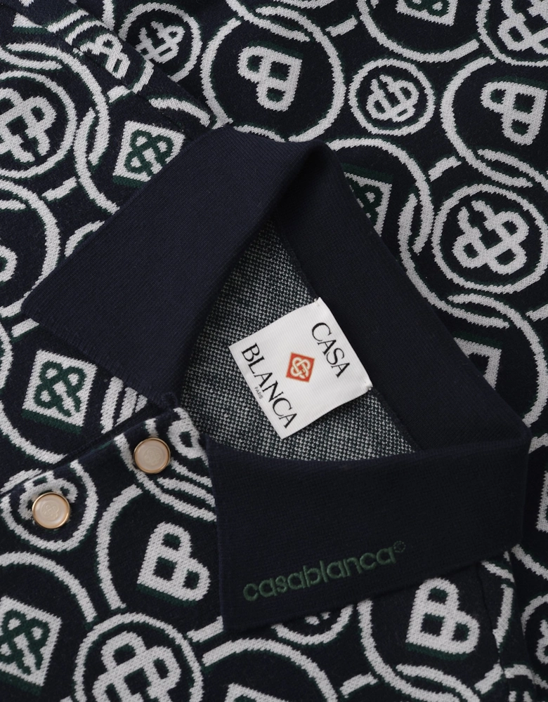 Monogram Polo Shirt Navy