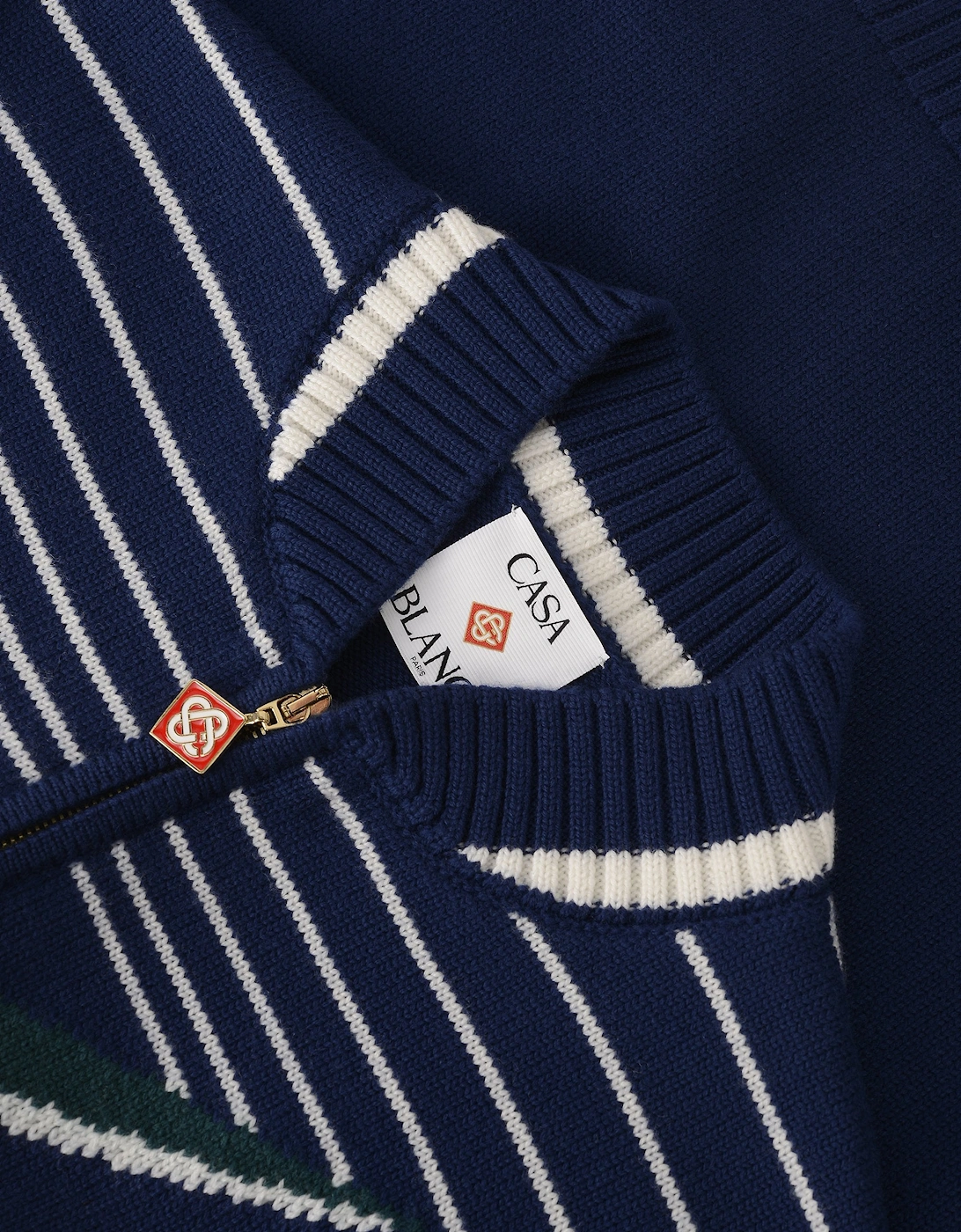 Pyramid Jacquard Jacket Blue