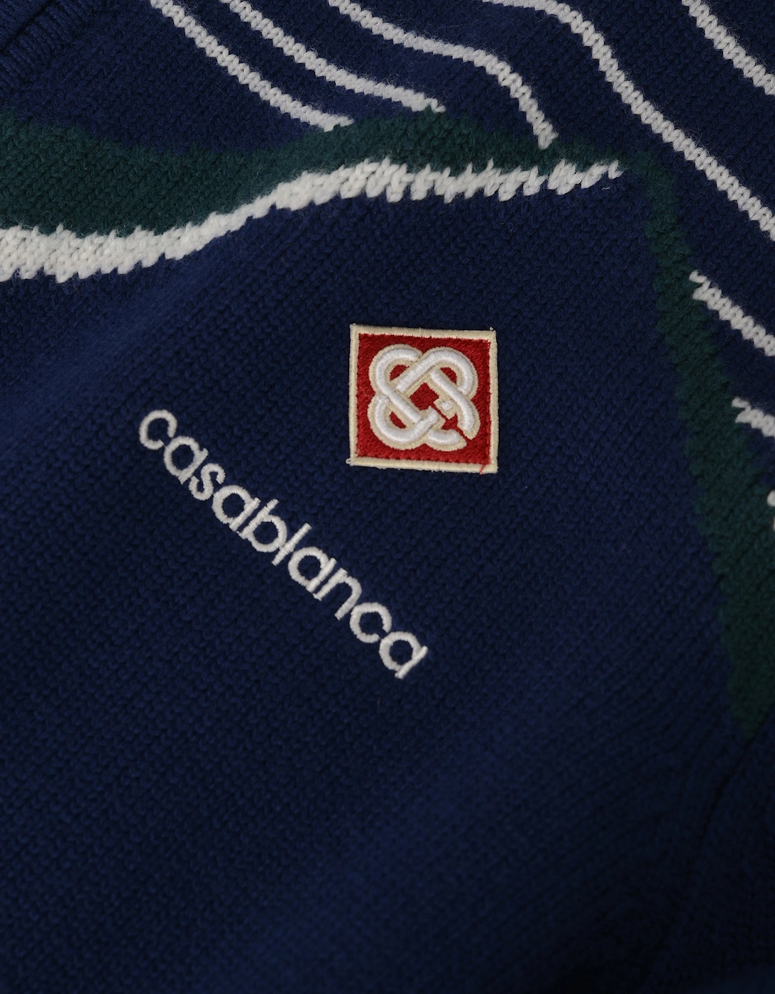 Pyramid Jacquard Jacket Blue
