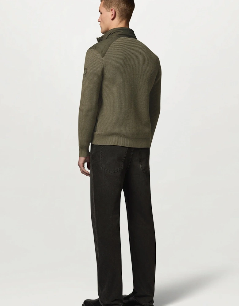 Compound Hybrid Cardigan Green