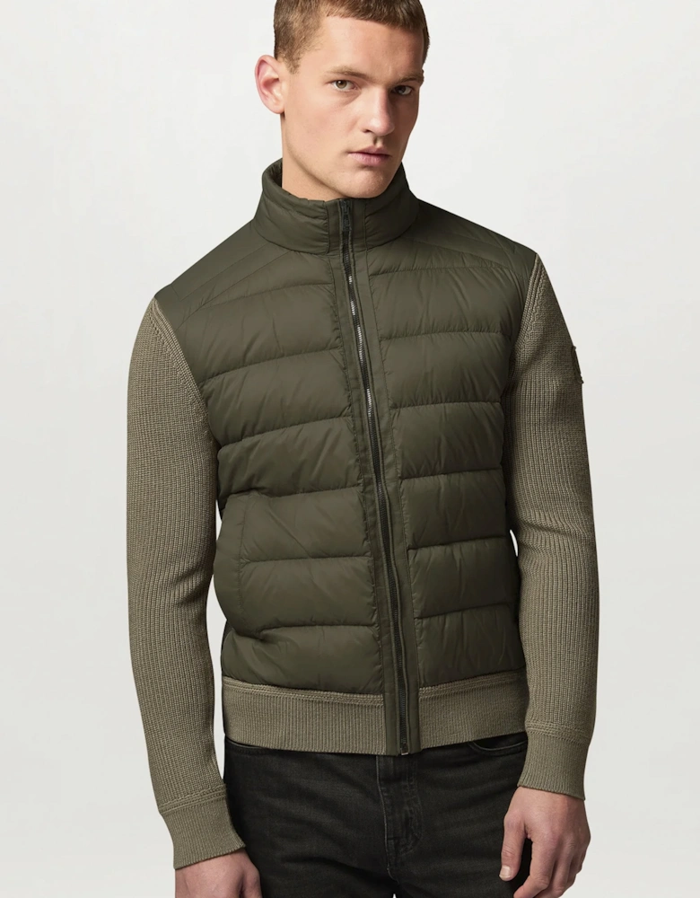Compound Hybrid Cardigan Green