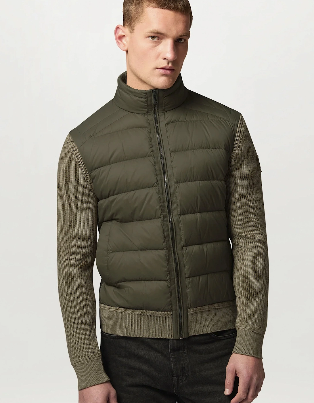 Compound Hybrid Cardigan Green