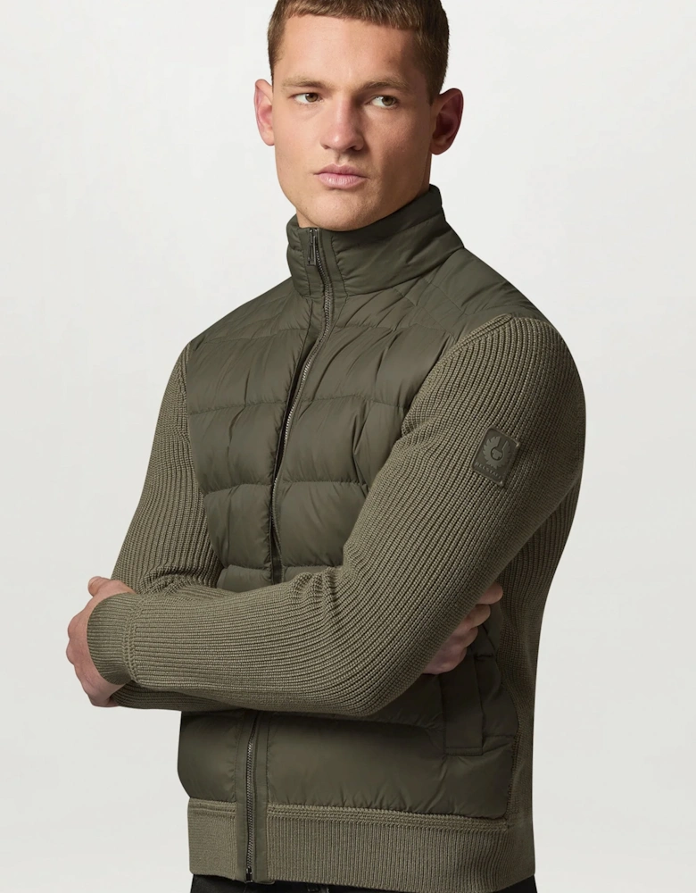 Compound Hybrid Cardigan Green