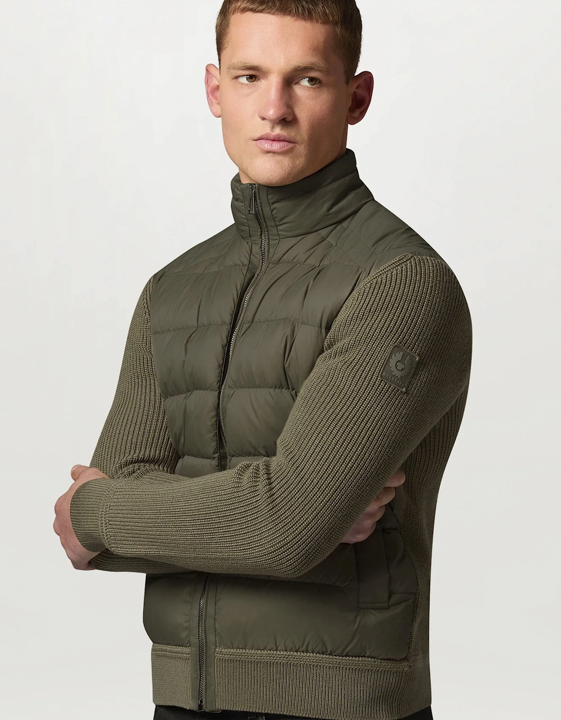 Compound Hybrid Cardigan Green