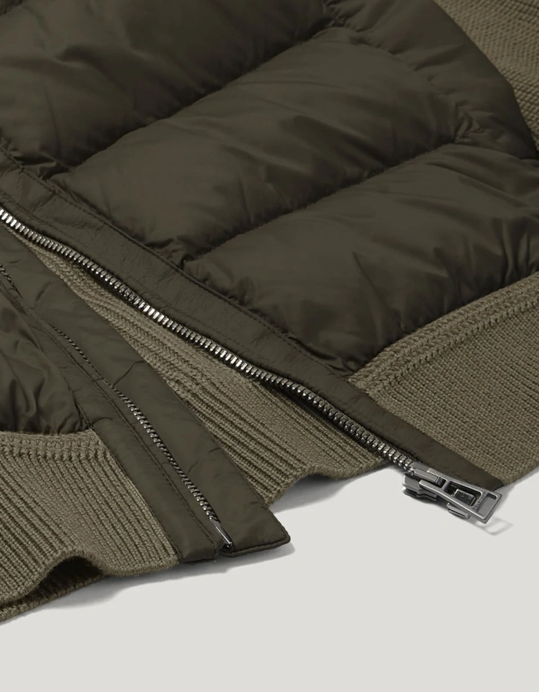 Compound Hybrid Cardigan Green
