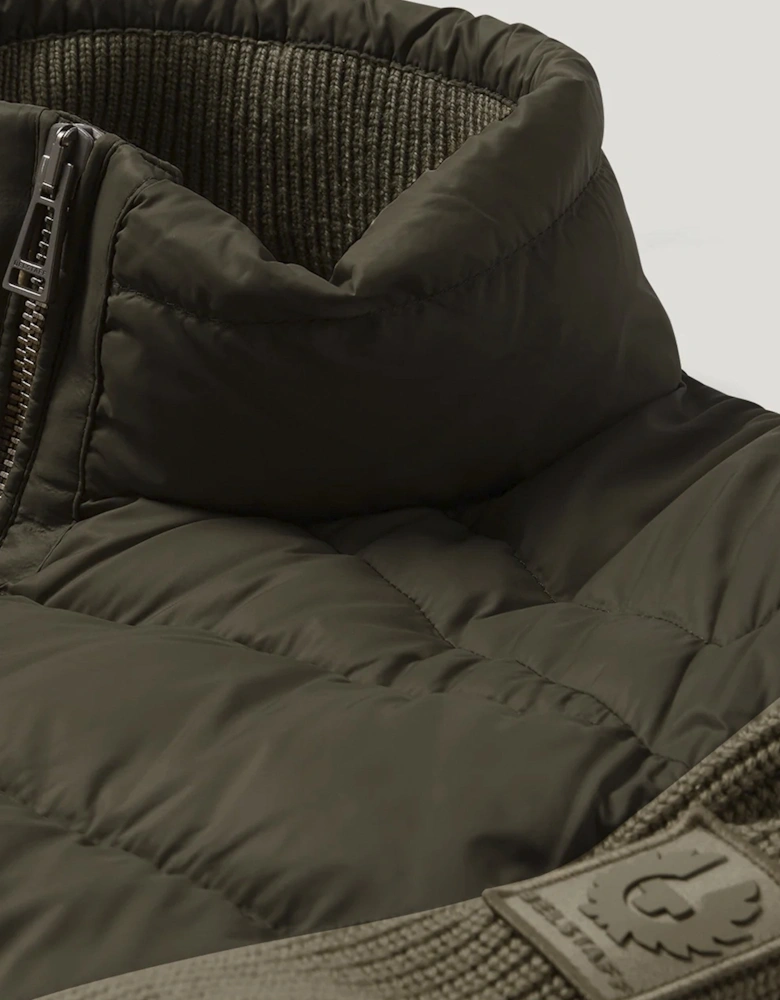 Compound Hybrid Cardigan Green