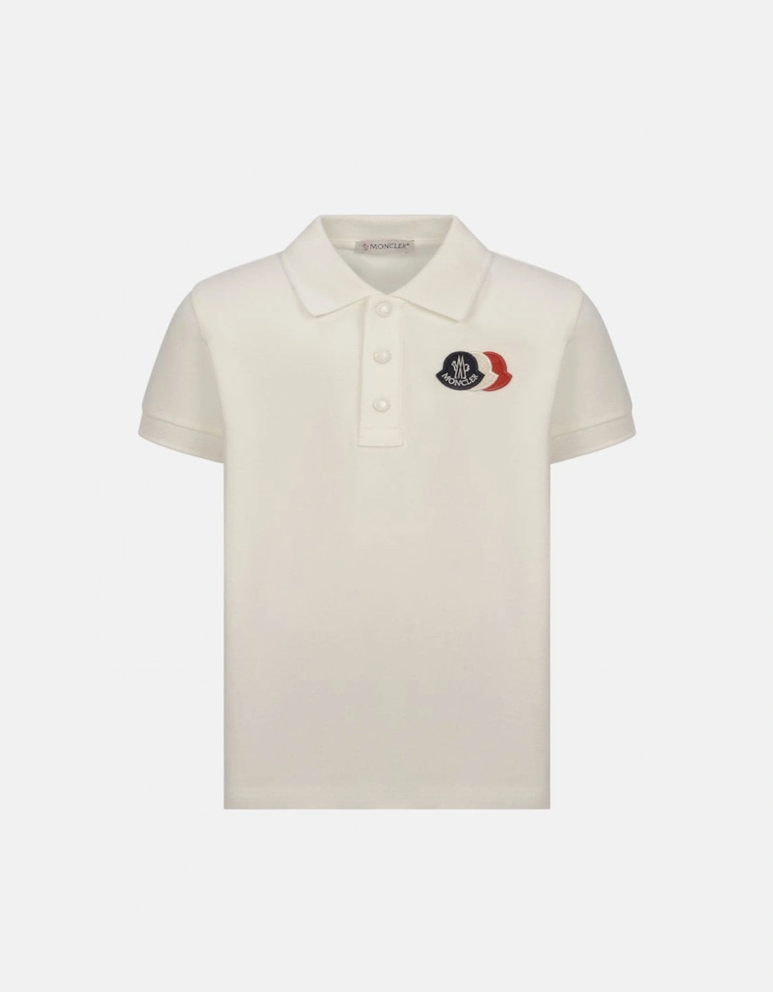 Moncler Unisex White Enfant Polo - Size 18/24M Kids
