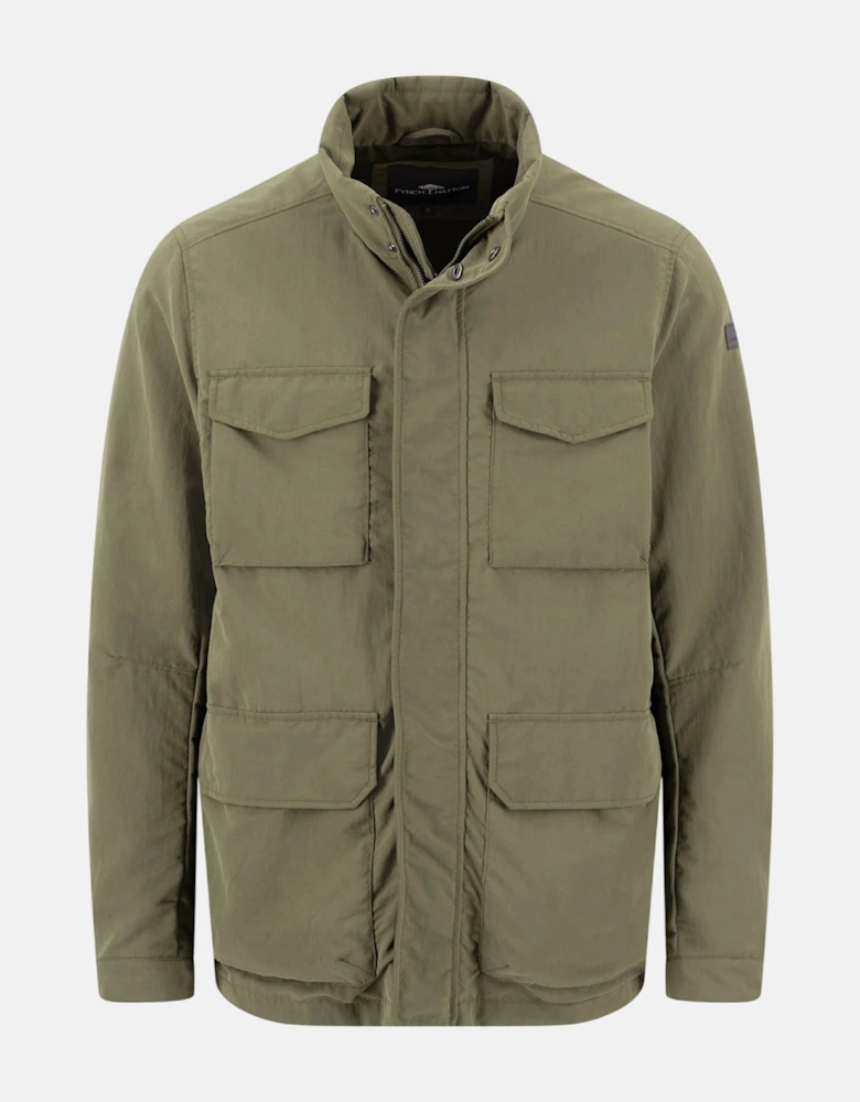 Stand Collar Field Jacket Dark Khaki