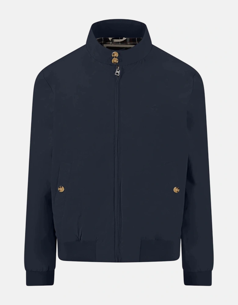 Stand Collar Harrington Jacket Dark Navy