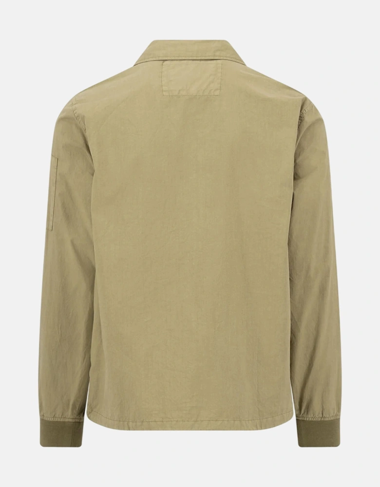 Garment Dyed Overshirt Dark Khaki