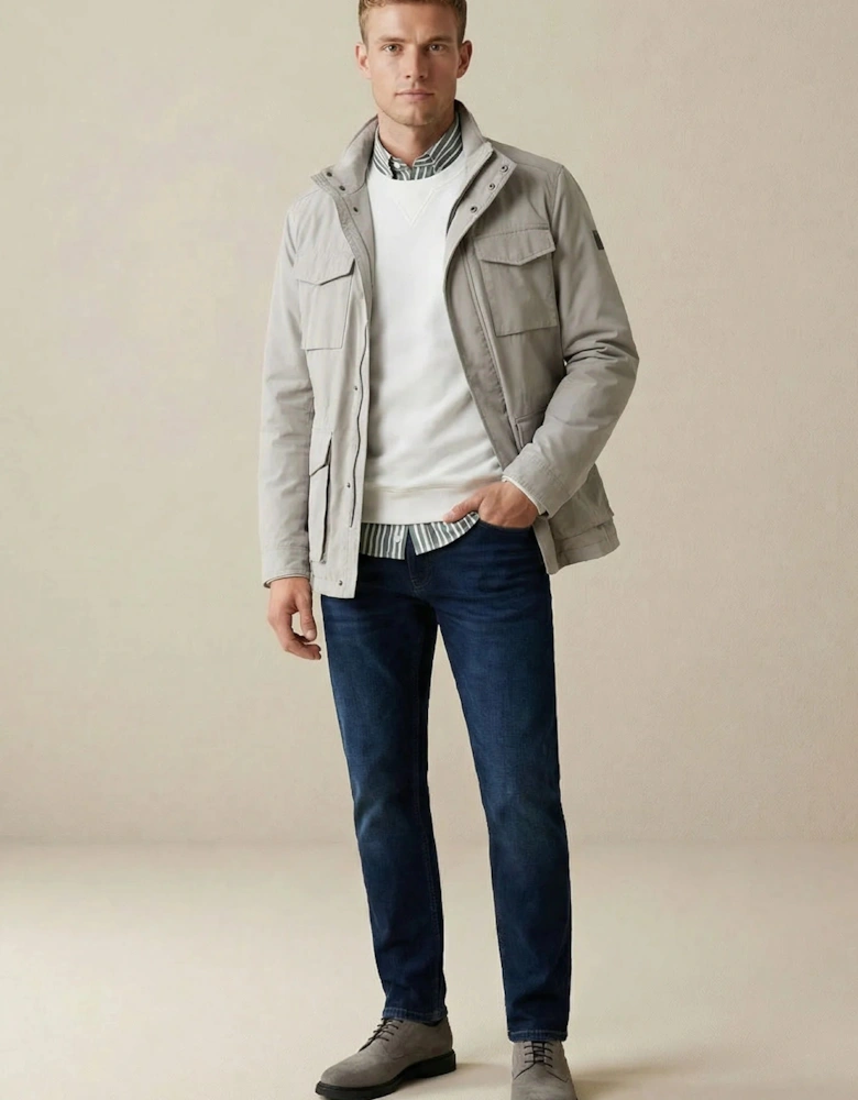 Stand Collar Field Jacket Cement
