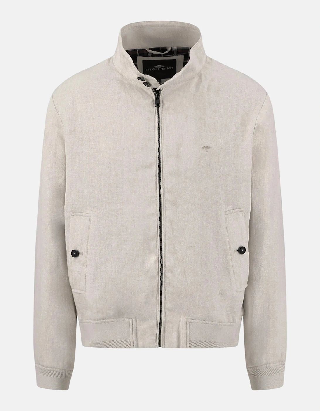 Pure Linen Harrington Jacket Cement, 6 of 5