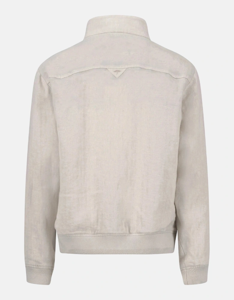 Pure Linen Harrington Jacket Cement