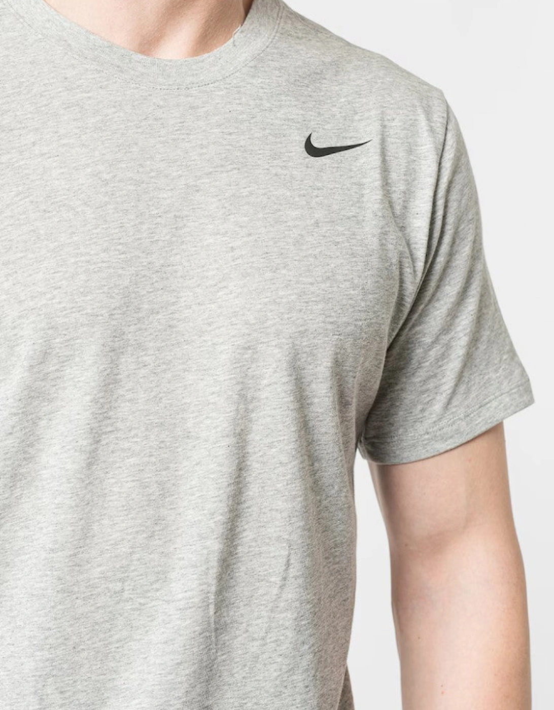Nike Mens Club Swoosh Dri-FIT Training T Shirt in Grey