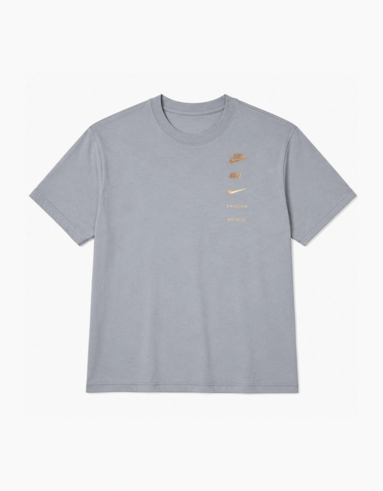 Nike Mens Standard Issue Sportswear T Shirt in Grey