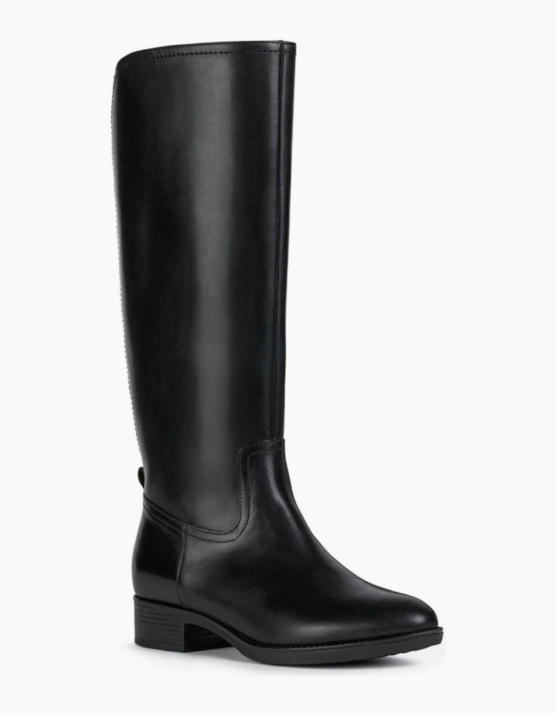 Geox D Felicity Leather Women's Black Boots