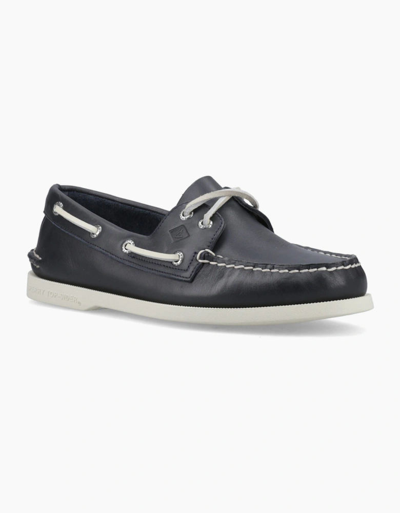 Sperry Authentic 2 Eye Leather Men's Navy Boat Shoes