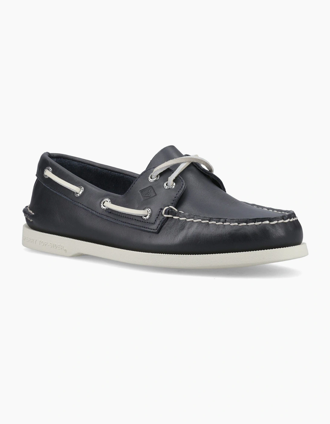Sperry Authentic 2 Eye Leather Men's Navy Boat Shoes