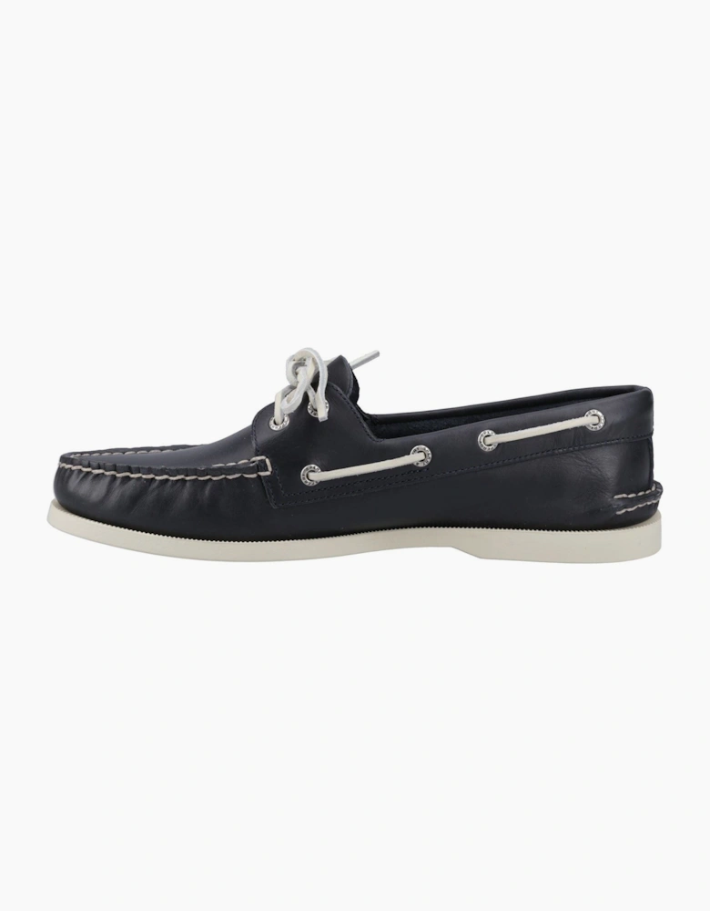 Sperry Authentic 2 Eye Leather Men's Navy Boat Shoes