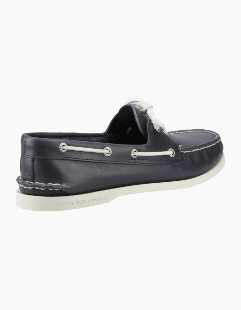 Sperry Authentic 2 Eye Leather Men's Navy Boat Shoes