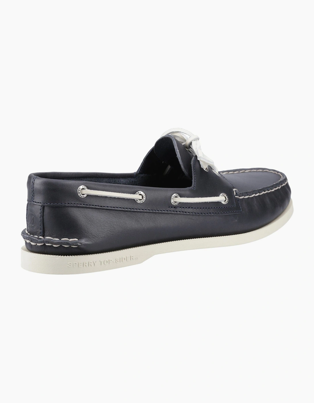 Sperry Authentic 2 Eye Leather Men's Navy Boat Shoes