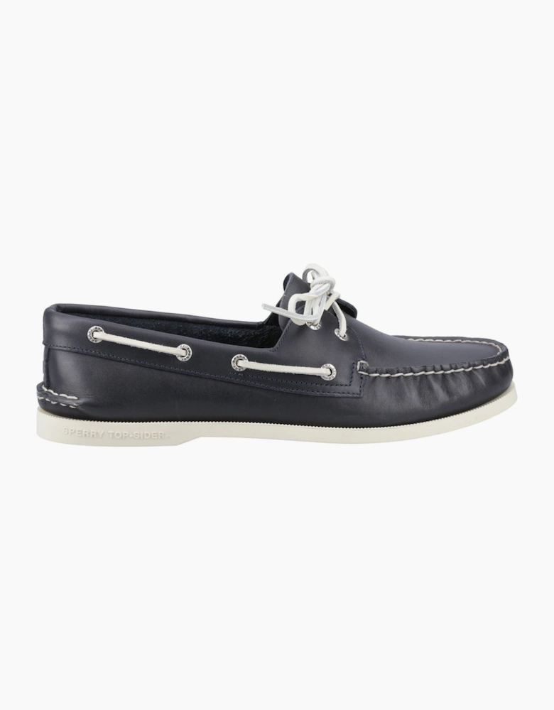 Sperry Authentic 2 Eye Leather Men's Navy Boat Shoes