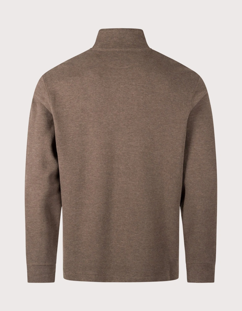 Loose Fit Estate-Rib Quarter Zip Knit Jumper