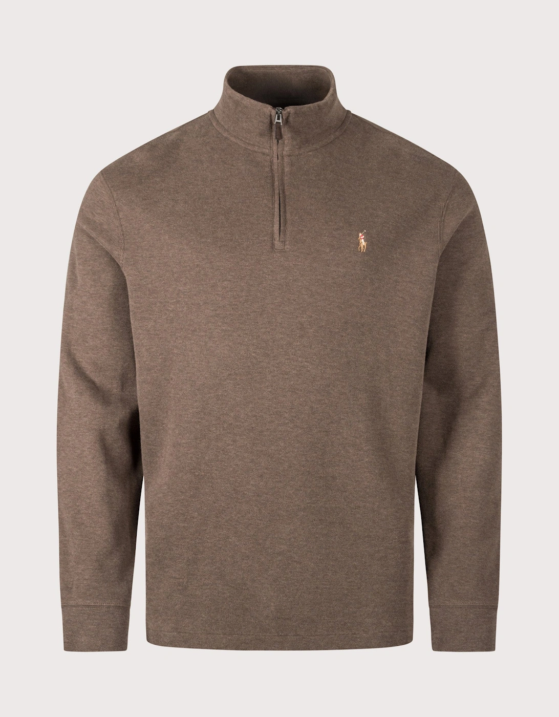 Loose Fit Estate-Rib Quarter Zip Knit Jumper, 4 of 3