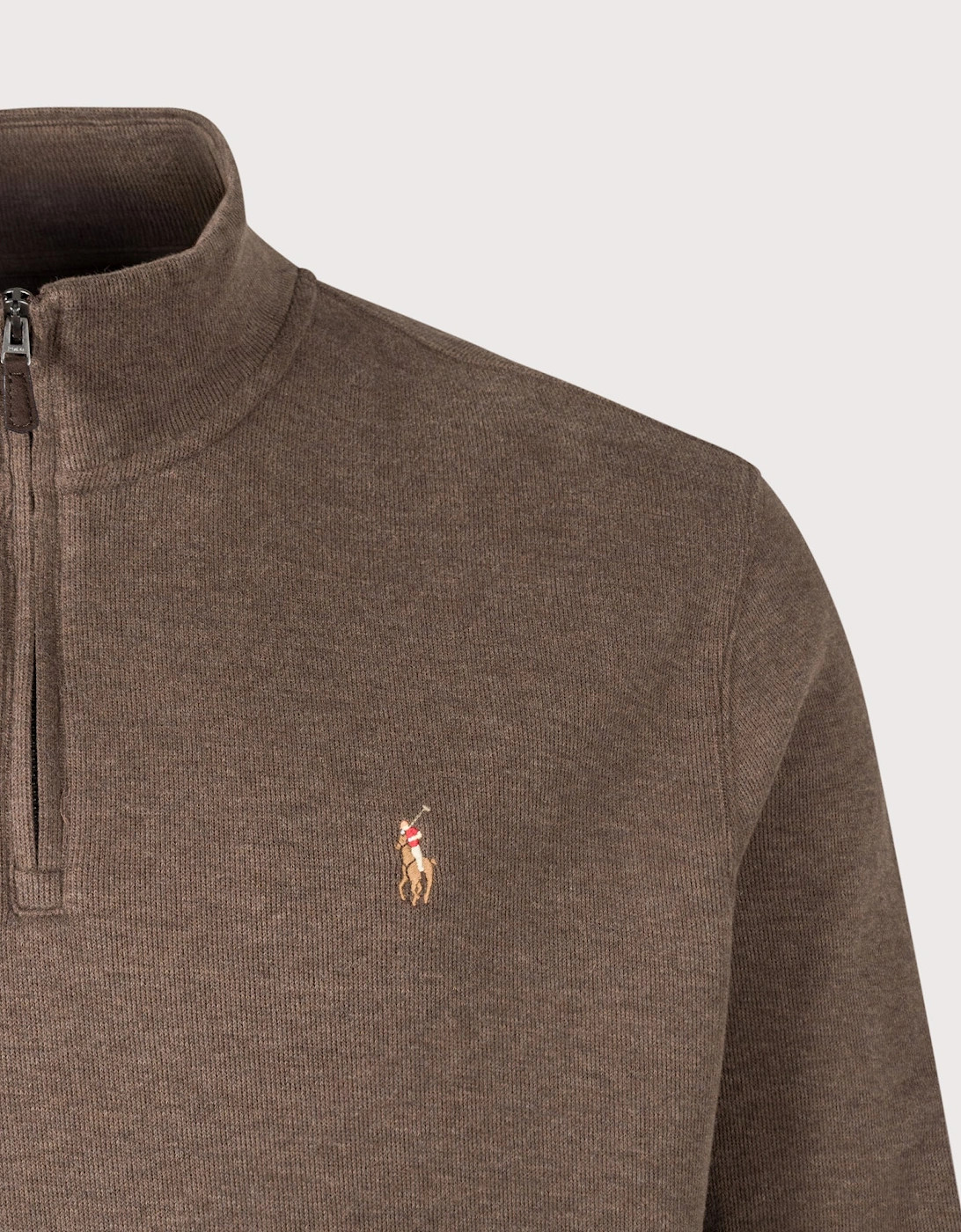 Loose Fit Estate-Rib Quarter Zip Knit Jumper