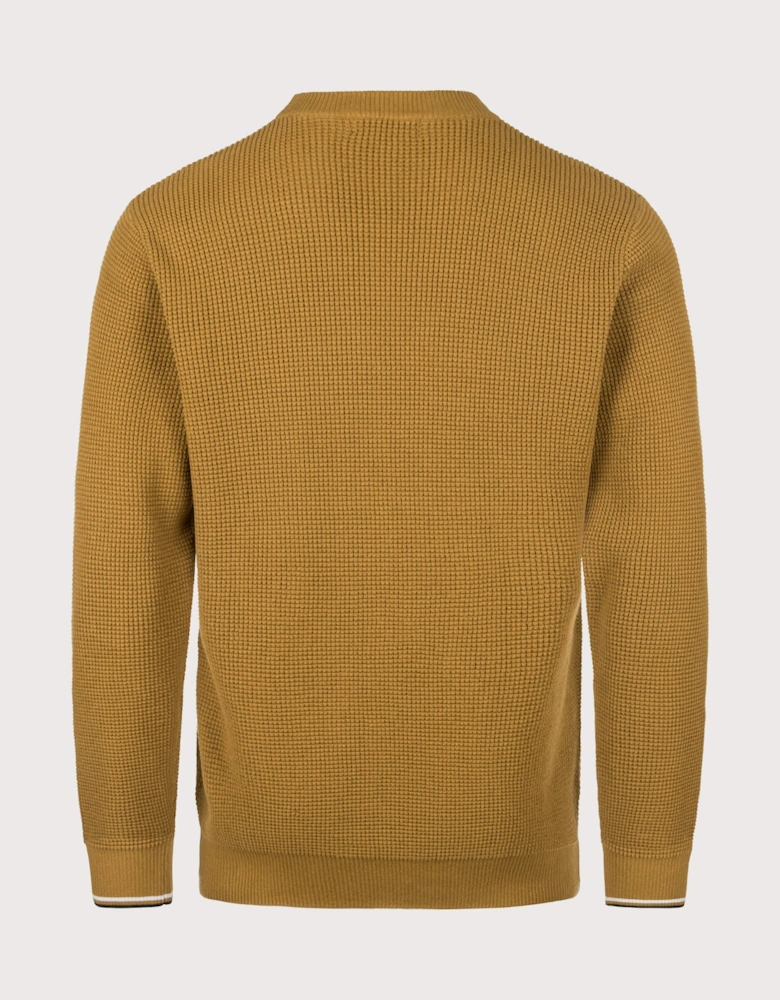 Regular Fit Waffle Stitch Jumper